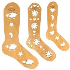 Bloqueador de Calcetines Madera Oscura. Pack (S, M Y L). 