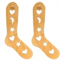 Bloqueador de Calcetines Madera Oscura. Talla S - 21 cm. 