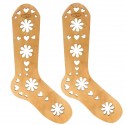 Bloqueador de Calcetines Madera Oscura. Talla M - 22.5 cm. 
