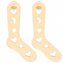 Bloqueador de Calcetines Madera Natural. Talla S - 21 cm. 