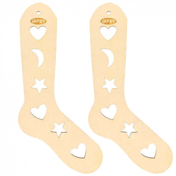 Bloqueador de Calcetines Madera Natural. Talla S - 21 cm. 