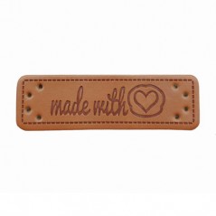 Etiqueta "Made with ♥ "