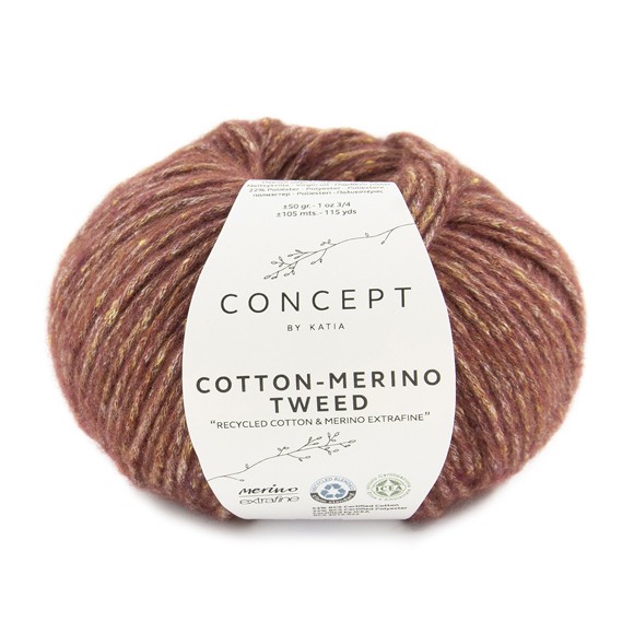 Katia Concept Cotton Merino Tweed 500 rojizo