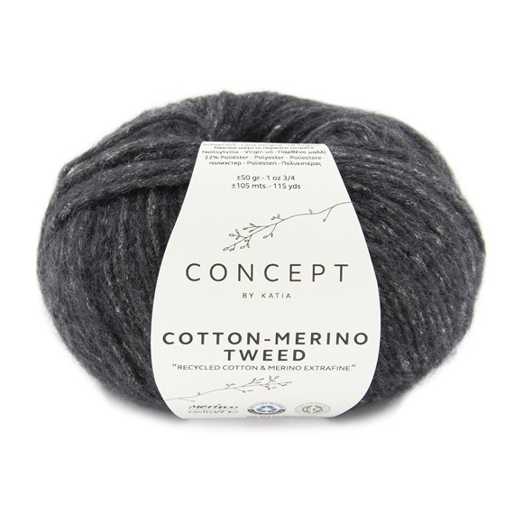 Katia Concept Cotton Merino Tweed 503 gris oscuro